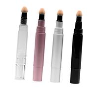 WOONEKY 4pcs 5ml Blusher Pen and Cosmetic Tube Set Pink Black White Travel Empty Refillable Makeup Bottles for Lip Gloss and Cream Storage