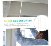 WOONEKY 4Pcs Aluminum Alloy Blind Wands Vertical Blinds Rods Replacement Curtain Accessory for Living Bedroom Bathroom Easy Installation
