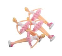 WOONEKY 4pcs Ballet Princess Doll for Music Box Accessories Adorable Spinning Ballerina Figurines with Delicate Dress Decorative Dancing Ballet Parts for Musical Boxes and Collectors