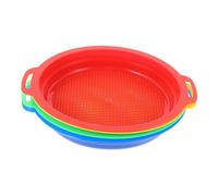 WOONEKY 4pcs Beach Sand Sifter Set Portable Garden Sieve for Soil Worm Castings for Gardening Fun Summer Activity for Family Bonding