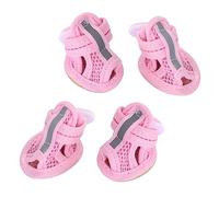 WOONEKY 4pcs Breathable Pet Sandals for Dogs Lightweight Dog Shoes Mesh Design for Summer Walks Sandal