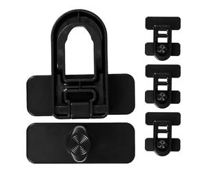 WOONEKY 4pcs Child Safety Locks Baby Proof Cabinet Latches for Refrigerator Oven and Drawers, Multipurpose Black Safety Fridge Lock for Boys and Girls at Home and Childcare Centers