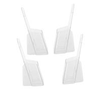 WOONEKY 4pcs Clear Acrylic Brochure Holder Stand for Desk and Wall Mount Single Display Organizer for Flyers Trifold Leaflets Pamphlets Premium Transparent Material for Office and