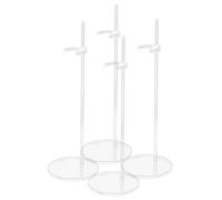 WOONEKY 4pcs Clear Doll Support Bracket Plastic Display Stand for Dolls Versatile Storage Rack Holder Figures Easy to Clean and