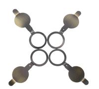 WOONEKY 4pcs Copper Door Viewer Privacy Shield Security Peephole Covers for Home Office Apartment Doors Easy Installation