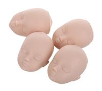 WOONEKY 4pcs Doll Head Replacement for DIY Makeup Practice Mannequin Heads with Smooth Surface for Doll Enthusiasts and Makeup Artists Hair Styling and Supplies