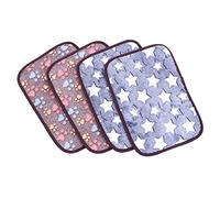 WOONEKY 4pcs Double-sided Cooling Mats for Pets Play Training Pad for Hamsters Guinea Pigs and Animals Random Colors Comfortable Entertaining Pet Cushions