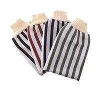 WOONEKY 4pcs Exfoliating Bath Gloves Shower Mitts Deep Cleansing Back Massage Glove for Adults Multipurpose Body Scrub Bathing Accessories Mixed Colors