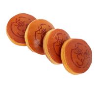 WOONEKY 4pcs Faux Japanese Dorayaki Food Model Lifelike Decorative Pastries for Staging Mobile Photography and Creative Projects Lightweight Art Props Light Brown