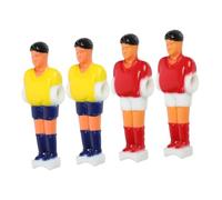 WOONEKY 4Pcs Foosball Player Durable Football Machine Parts Replacement for Table Football Game Accessories Red and Yellow Figures