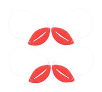 WOONEKY 4pcs Halloween Sausage Mouth Masks Funny Big Lips Props for Masquerade Cosplay Party Supplies Simulated Sausage Mouth Costume Accessories for Unique Festive Celebration