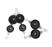 WOONEKY 4pcs Heavy Duty Mechanic Teaching Pulley for Physics Experiment Educational Tool with Single and Double Pulleys Robust Material DIY Friendly Aid for Lifting Mechanics Learning