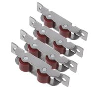 WOONEKY 4pcs Heavy-Duty Sliding Glass Door Rollers with Double-Wheel Bearing for Smooth Patio Door and Window Track Wheels Stainless Steel Pulley Assembly Compatible with Various Sliding