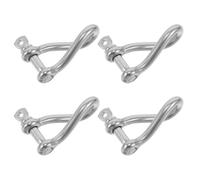 WOONEKY 4PCS Heavy Duty Stainless Steel Twist Clevis Shackles Precision Engineered Anchor Rigging Hardware for Boats Sailing Mooring Lines and Chains