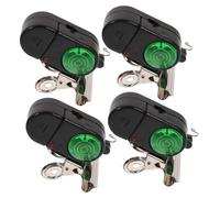 WOONEKY 4PCS High Sensitivity Carp Fishing Rod Alarms with Loud LED Electronic Bite Alerts Clip Design for Night Fishing and Beginners Black