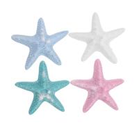 WOONEKY 4pcs Inspired Resin Hair Clips Durable Sea Star Barrettes White Blue Blue Charming Beach Accessories for Women Weddings Parties