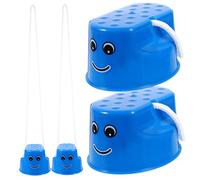 WOONEKY 4Pcs Interactive Stepper for Balance Training Stilts for Outdoor Fun Develop Gross Motor Skills Safe Material for Parent Activities