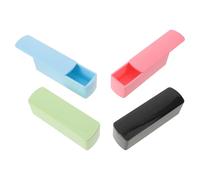 WOONEKY 4pcs Japanese Seal Holder with Pull-out Plastic Stationery Organizer Tray for Wax Seal Stamps Name Badge Cases and Small Items Multiuse Storage for School Office Home