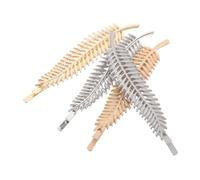 WOONEKY 4pcs Leaf Hair Clips Zinc Alloy Barrette Elegant Decorative Bobby Pins for Women Teens Wedding Party Hair Accessories Secure Hold