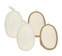WOONEKY 4pcs Loofah Sponge Body Scrubber Exfoliating Bath Loofah for Dead Skin Removal Quick Drying for Home Travel Use Comfortable Material