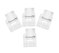WOONEKY 4Pcs Low Shank Sewing Machine Presser Feet Plastic Household Accessories for Quilting Crafts Easy to Install Compatible with Industrial Models