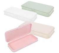 WOONEKY 4pcs Makeup Brush and Perfume Storage Organizer Set, Desktop Cosmetic Display Case with Lipstick and Jewelry Compartments, Multifunctional Makeup Organizer for Vanity and Office