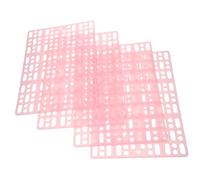 WOONEKY 4Pcs Mats for Bunny Cage Small Animal Floor Pads Urine Flow Design for Clean Environment Cuttable Hamster Mat Bunny Accessories