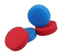 WOONEKY 4pcs Matte PVC Ice Hockey Pucks for Indoor Outdoor Street Hockey Training Practice Noise-reducing Design with Standard for Synthetic Ice and Field Games