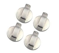 WOONEKY 4pcs Metal Gas Stove Ignition Knobs On-off Button Control for Cooking Hob Cooker