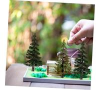WOONEKY 4pcs Mini Sand Table Tree Model Simulation Plant Decor for DIY Landscape Layout Creative Lifelike Scale Plant Accessories