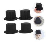 WOONEKY 4pcs Mini Snowman Hats Small Doll Caps for DIY Crafting Lightweight Cloth Festival Decoration