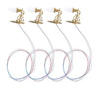 WOONEKY 4pcs Mini Wall Lamps Luminous DIY Materials for Doll House Mini Lights Yellow Material Table Decor