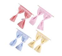 WOONEKY 4pcs Miniature Curtains for Dollhouses Tiny House Accessories for Kitchen Bathroom Bedroom Decoration Design
