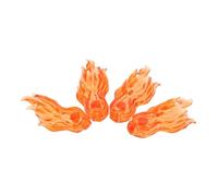 WOONEKY 4pcs Miniature Fire Punch Effect Accessories Figures for Compatible Building Blocks Set Creative Expansion for Imaginative Roleplay and Stem Skill Development