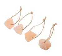 WOONEKY 4Pcs Natural Mountain Salt Lick Blocks for Horses Cattle Deer and Livestock, Mineral Salt for Animal Nutrition and Growth, Suitable for Goats and Farm Use