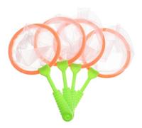 WOONEKY 4pcs Plastic Large Fishing Nets for Fun Bath Adventure Tool for Catching Insects Butterflies and Fish Lightweight Design with Comfortable Grip Handles for and Parent Random Color