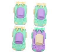 WOONEKY 4Pcs Pull Back Car for Broken Resistant Cars Safe Rounded Corners for Indoor Fun Boys