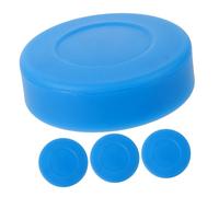 WOONEKY 4Pcs PVC Ice Hockey Pucks for Training High-density Replacement Roller Hockey Pucks Lightweight Low-friction Glide Blue