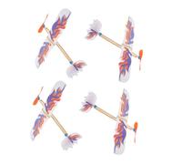 WOONEKY 4pcs Rubberband Powered Glider Plane Kits for DIY Assembling Airplane for Boys for Outdoor Fun and Educational Activities No Batteries Required