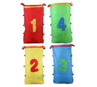 WOONEKY 4pcs Sack Race Bags for Outdoor Games Fun Jumping Activity for Kindergarten Parties Durable Design with Fine Stitching Suitable for Under Random Color