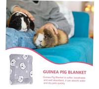 WOONEKY 4pcs Soft Warm Guinea Pig Blanket for Small Animal Cage Breathable Absorbent Hamster Rabbit Sleeping Mat Multi-use Pad with Cute Grey Bear Print Comfortable and Quick-dry