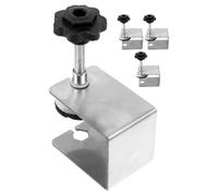 WOONEKY 4Pcs Stainless Steel C Clamps for Drawer Front Installation, Woodworking Cabinet Assembly Clamps, Metal Drawer Panel Fixing Clips for Cabinet Hardware