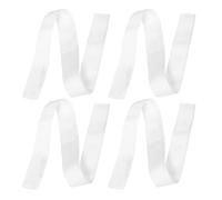 WOONEKY 4pcs White Heavy Duty Volleyball Net Centre Strap Portable Tennis Net Rope for Easy Attachment Weather Resistant Multi-sport Tennis Badminton