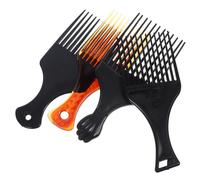 WOONEKY 4Pcs Wide Tooth Hair Pick Comb Portable Lightweight Plastic Hairdressing Styling Tools for Men Afro Hair Detangling and Scalp Massage at Home Salon