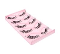 WOONEKY 5 Pairs Comfortable False Eyelash Strips for Everyday Use Classic Design Lightweight and Easy to Apply for Daily Makeup Parties present for Friends