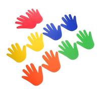 WOONEKY 5 Pairs Sensory Carpet Spot Markers Hand Shape Mats Non Slip Tactile Training for Adults Classroom Coordination Development Team Building Fun Games Interactive Learning
