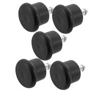 WOONEKY 5 Pcs Furniture Floor Gliders Replacement for Office and Home Chairs Black Glide for Desk and Computer Chairs Protects Floors From Scratches and Damage
