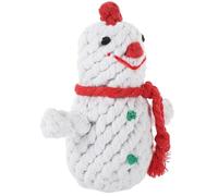 WOONEKY 5 Pcs Snowman Shaped Dog Chewing Pet Dog Teething Multi-purpose Cotton Rope 5.11x4.72x2.16in for Playing and Training Puppies