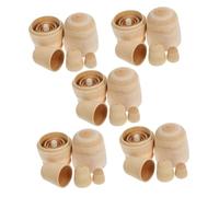 WOONEKY 5 Sets DIY Wooden Nesting Dolls Blank Russian Matryoshka for Painting Smooth Safe Surface Craft Kit for Family Activities Educational Fun and Creative Artistic Projects