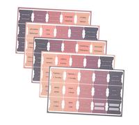 WOONEKY 5 Sheets Bible Index Book Tabs Paper Stickers for Study Visible Font Practical Bible Page Tabs for Men Women with Simple Color Design